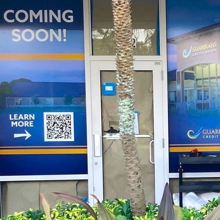 Exterior view of the new branch.