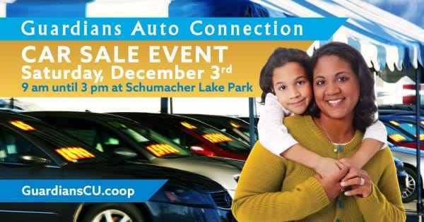 Car Sale this Saturday, December 3