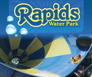 Rapids Water Park logo.